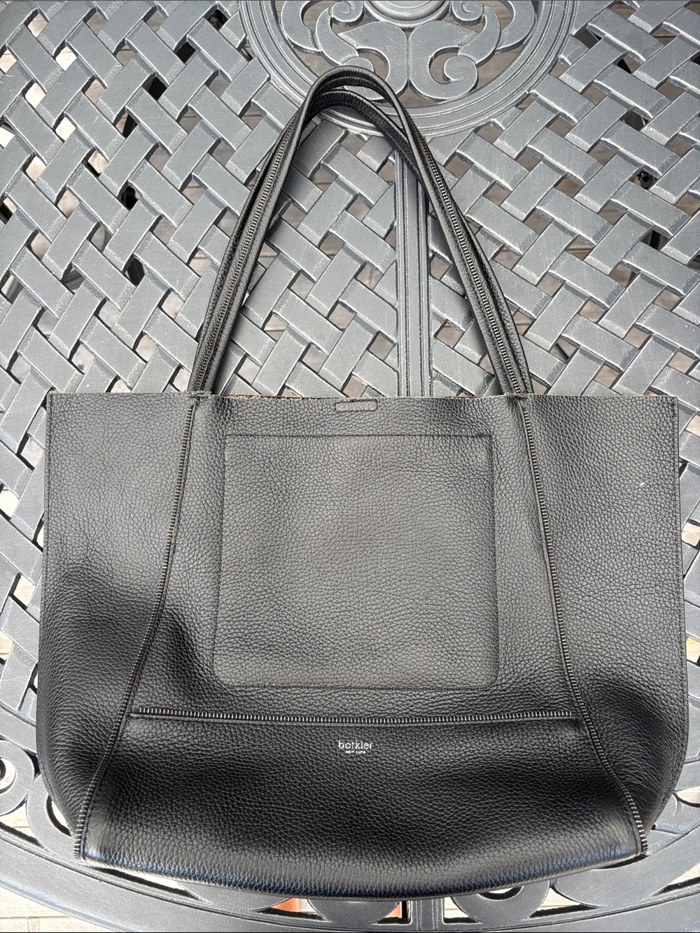 Botkier Black Pebbled Leather Tote Bag